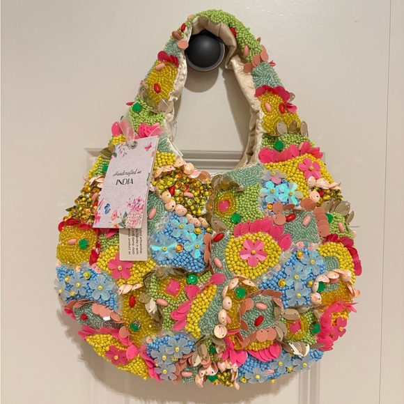 Viral made in India beaded bag neon colors - Picture 1 of 3